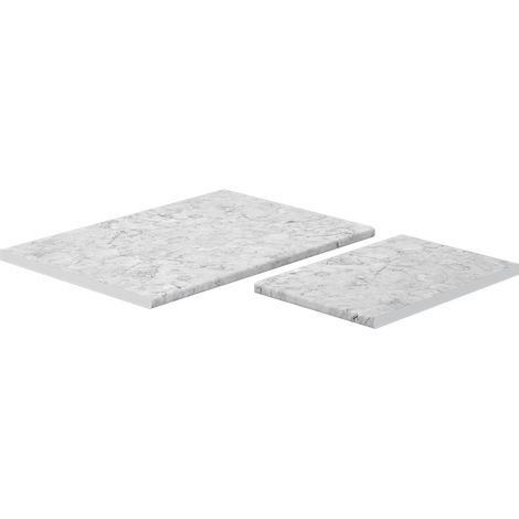 Plan de travail cuisine R-Line, Marbre blanc, 114 cm (convient pour armoire d'angle 87x87), Vicco (1/4)