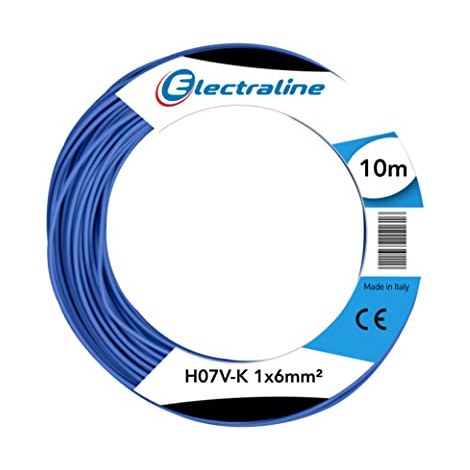Electraline 15301 Cavo Unipolare N07V-K, Sezione 1x6 mm, 10 mt, Blu (1/2)