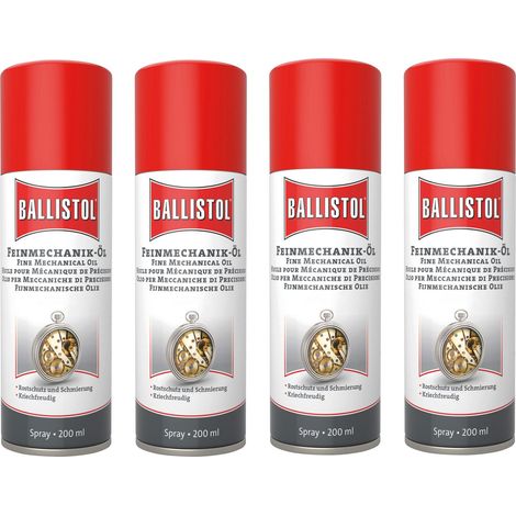Spray d'huile de mécanique de précision BALLISTOL, 200 ml, 4 pièces