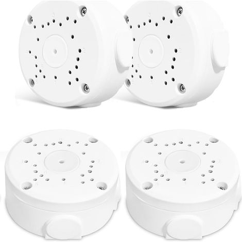 Lot de 4 boîtes de jonction pour - Câble caché en alliage d'aluminium - Pour - Étanche - Convient pour surveillance intérieure et extérieure - Murs (1/5)