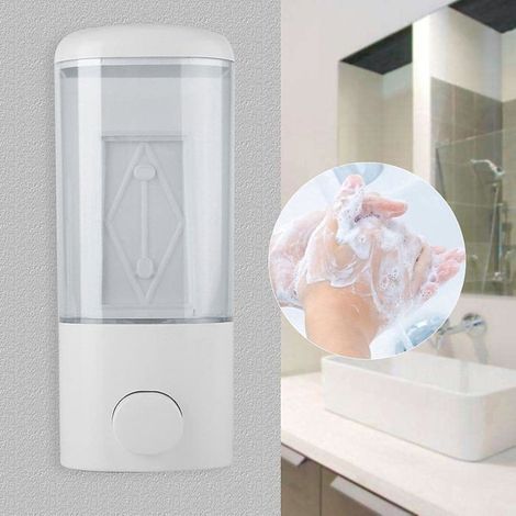 Wandseifenspender, manueller Flüssigseifenspender aus Kunststoff, Lotionspender für Shampoo und Duschgel