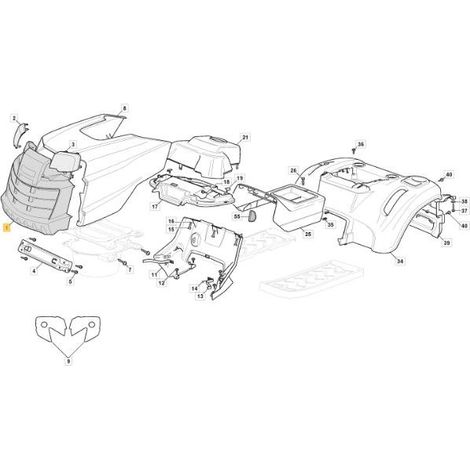 FRONTALE COFANO SDS NERO 901510 ORIGINALE STIGA - 325076922/0