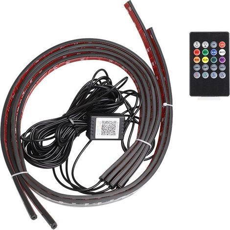 Éclairage LED sous caisse et intérieur de voiture - Kit d'éclairage d'ambiance néon RGB (1/5)