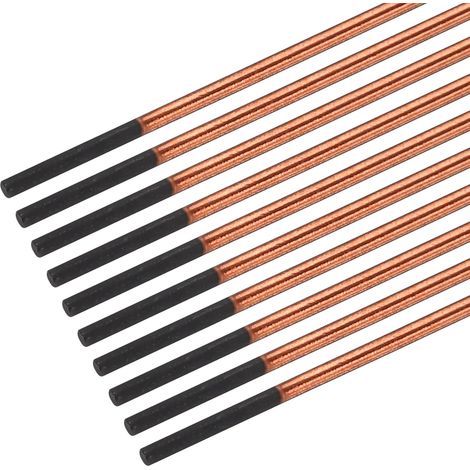 20 baguettes de gougeage à l'arc au carbone de 4 mm x 355 mm (0,16 po x 14 po), électrodes de gougeage revêtues de graphite de cuivre pour le soudage (1/5)