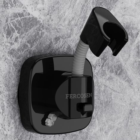 Support De Pommeau De Douche Rotatif À 360° Avec Ventouse  Capacité De Charge 10 kg, Montage En Quelques Secondes  Support Anti-Dérapant Résistant À La Rouille (Noir) (1/5)