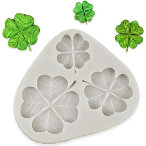 Moule en silicone trèfle, antiadhésif, réutilisable pour gâteaux, bonbons, biscuits, savons et DIY. (1/5)