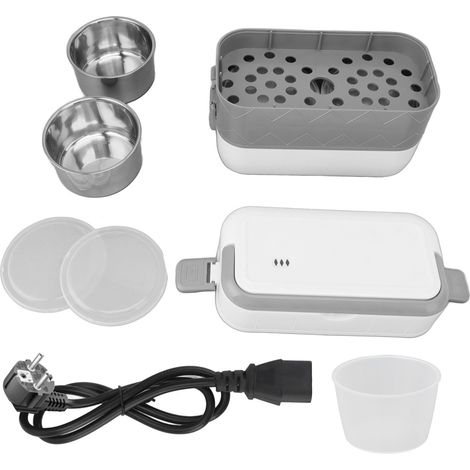 Boîte-repas chauffante électrique portable, intérieur en acier inoxydable étanche, pour bureau, voyage, dortoir, prise UE 220V (1/5)