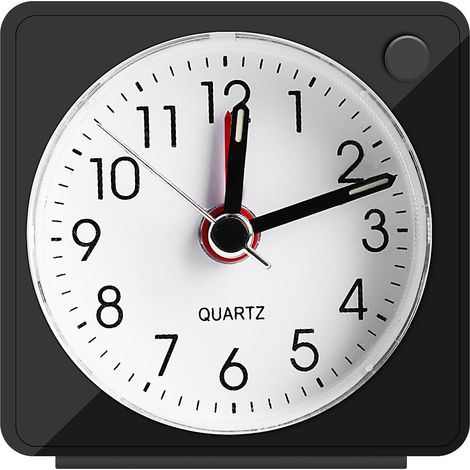 Réveil Analogique Silencieux, Petite Réveil De Voyage Silencieux avec Snooze et Lumière, Réveils Analogiques à Quartz pour Chambre à Coucher Bureau Voyage (1/5)