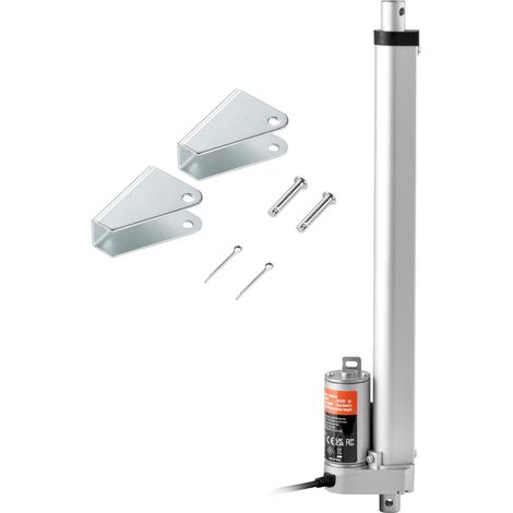 Vérin Électrique 12V 30,5 cm Vitesse 1,4 cm/s Force 1000N Protection IP54 (1/5)