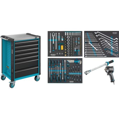 Wagon WKZ 179NX-7/137 B785xT518xH1020mm 450kg 7 tiroirs 137 pièces, acier bleu (1/4)