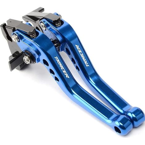 Levier de frein et d'embrayage court réglable 6 positions en alliage d'aluminium CNC modifié pour Yamaha Tracer 900/GT 2015-2020 (rouge) - Bleu (1/5)