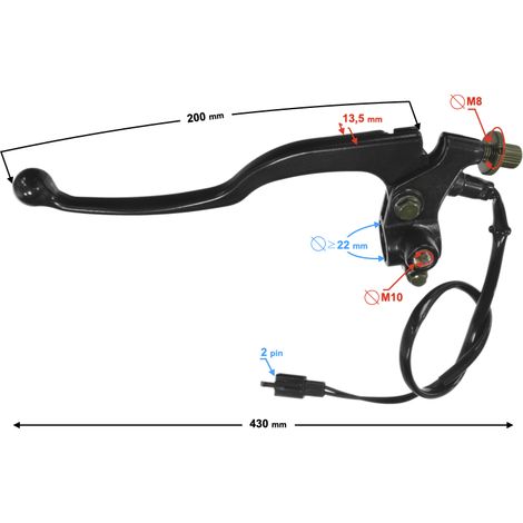 Levier d'embrayage pour moto Travel 125