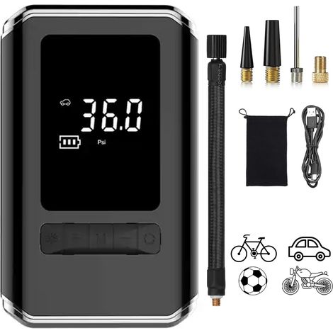 Compressore Portatile con Display Digitale Gonfiatore per Bici Auto Pneumatici (1/5)