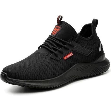 Aimoonsa – Chaussures de sécurité légères homme femme – Embout acier 200J – Semelle antidérapante caoutchouc – Pour chantiers humides et terrains accidentés – Pointure 43 - 43-AIMOONSA (1/5)