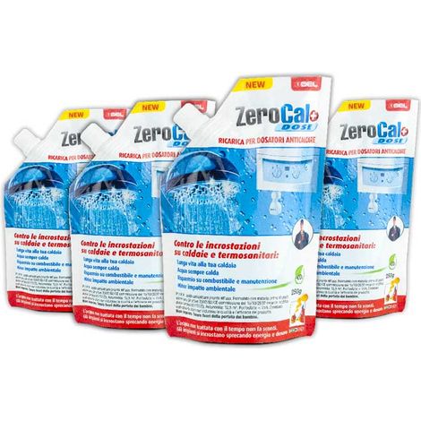 Recharges en flacons pour l'antitartre des chaudières et des systèmes d'eau dose 250 ml Zerocal