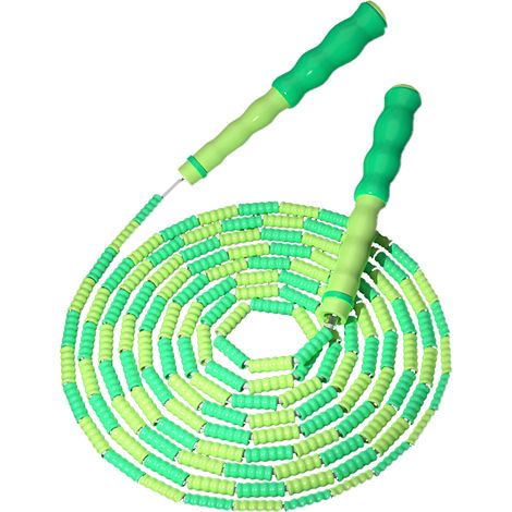 Corde à Sauter Perles - Longueur Réglable - Pour Adulte et Enfant - Intérieur Extérieur - 1 Pièce (1/5)
