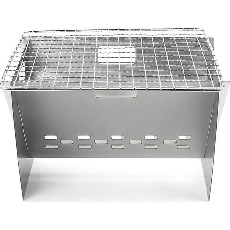 Tragbarer, faltbarer Holzkocher aus Edelstahl für Outdoor-Camping und zum Kochen