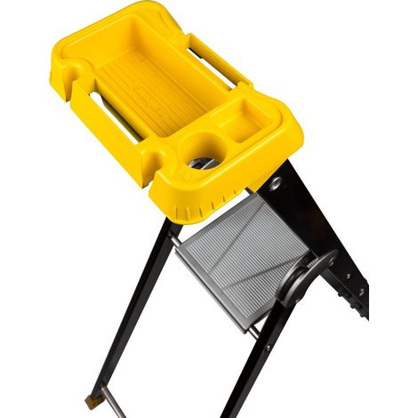 Centaure – Tablette porte-outils pour escabeaux MP – Résistance jusqu'à 50 kg – Support visseuse 50 mm – Dimensions 285 x 170 mm (1/4)