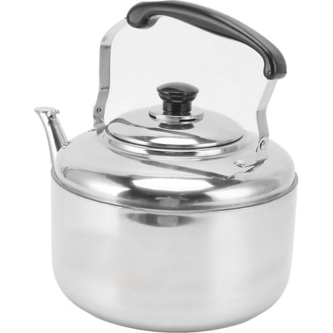 Bouilloire 5,5 L grande capacité, en acier inoxydable antirouille, avec poignée ergonomique et sifflet, compatible avec les plaques à gaz et à induction. (1/5)