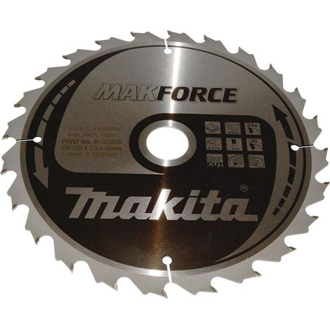 Makita B-32275 Hoja de Sierra Circular Makforce TCT 235x30mm 24T Madera