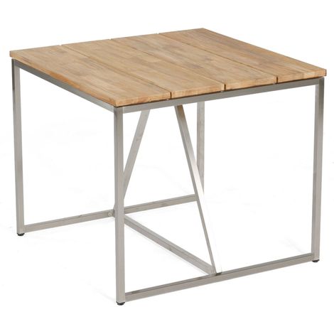 Tisch Skyline Edelstahl/Teak B/T/H 90/90 /76 SonnenPartner (1/5)