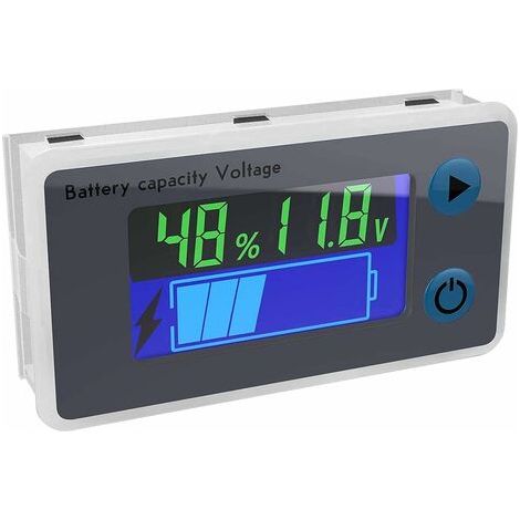 Voltmètre Multifonction 10-100V LCD De Capacité De Batterie,Moniteur Affichage De La Température(12V)