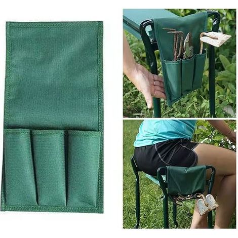 Garden Joy Gartenklapphocker, ideal zum Jäten und Pflanzen, mit Werkzeugtasche. (1/5)