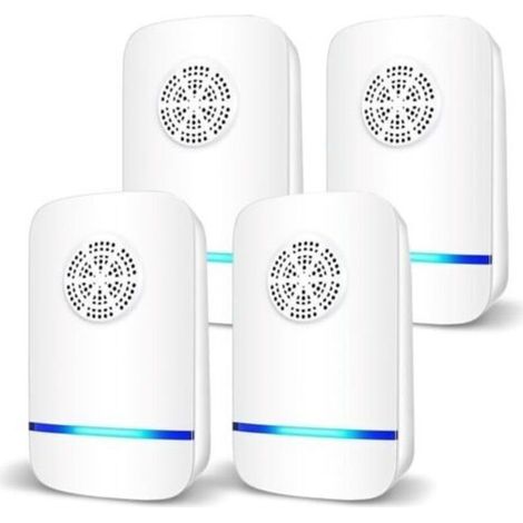 Confezione da 4 repellenti per topi a ultrasuoni, anti-ratti, silenziosi, atossici, efficaci contro topi e ratti, senza radiazioni. Repellente per roditori a ultrasuoni - Crezuo (1/4)