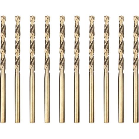 Metallbohrer Spiralbohrer HSS Kobalt Edelstahl 3.2mm x 65mm x 10pcs (1/5)