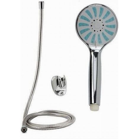 Cleafe - Kit Doccetta Multigetto Doccino Soffione Doccia Bagno Laccio 1,8 Mt Staffa 69340 - (1/2)