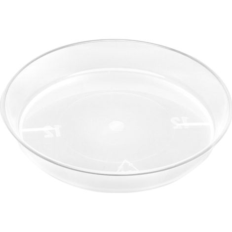 Garronda Soucoupes pour Pots Horticulture Ronds GD-0026 (Transparent, ⌀ 12cm H 1,8cm)