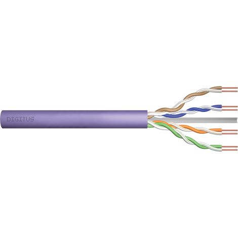 Digitus Cat.6 U/UTP DCA-Installationskabel, Massivdraht, AWG 23/1, lsoh, 50 m, lila, folienummantelt (1/5)
