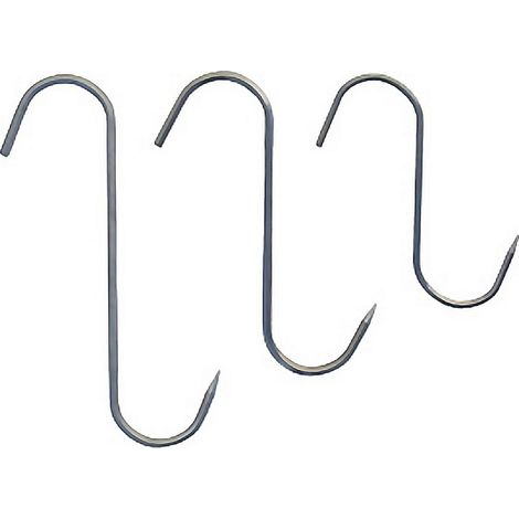 INDUS gancho carnicero 12cm. inox. 10ud caja , Ganchos de carnicero inoxidablesLongitud 12cmCaja de 10 unidades.