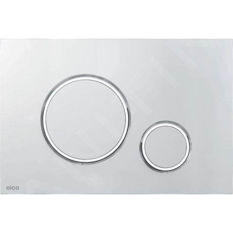 Plaque de commande chrome mat avec contours chrome brillant, double touche (M772) (1/3)