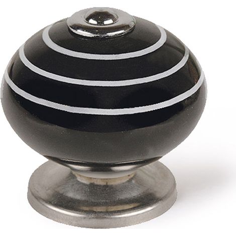 Pomo de porcelana ilustrado, dimensiones: 40x40x38mm Ø: 40 mm -