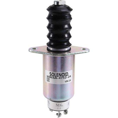 Électrovanne de carburant diesel 24 V SA-4752-24 2003-24S7U1B2A - Pièces de vanne solénoïde d'arrêt de flamme pour excavatrice Cummins (1/5)