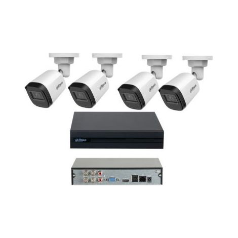 Kit Videosorveglianza Dahua DVR 4 Canali WizSense 4 Telecamere Bullet 2MP IR 40m HDD 500GB (1/5)