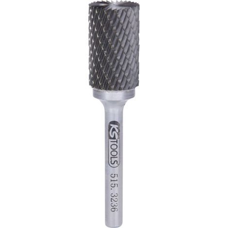 KS Tools HM Zylinder-Frässtift Form A mit Stirnverzahnung, 16mm - 515.3236
