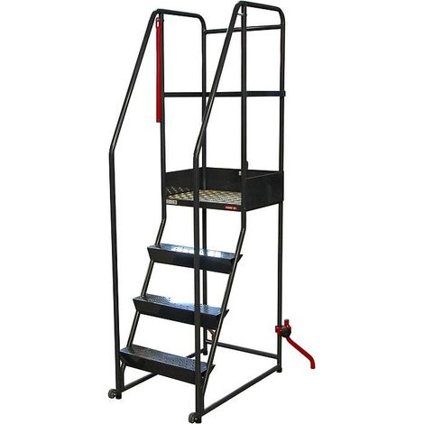 Schmale Rollbare Stehleiter 4 Stufen 150 kg - FIMM - 830008729 (1/4)