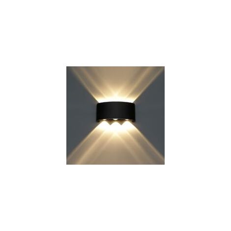 – Wasserdichte 6W LED-Wandleuchte – Warmweiß – Aluminium – IP65 – Für Badezimmer, Veranda, Treppenhaus – Unterputz-Wandmontage – Crezuo