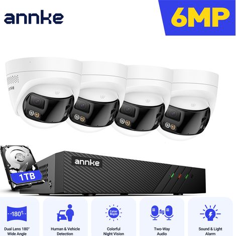 ANNKE 5MP CCTV Security Camera System with Two-Way Audio, Color Night Vision, Human/Vehicle Detection, IP67 1TB (1/5)