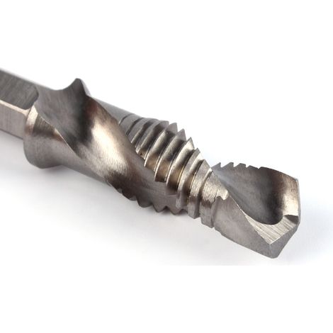 Foret et taraud coniques M10 HSS à queue hexagonale de 1/4" - Pièce pour outil électrique (1/5)
