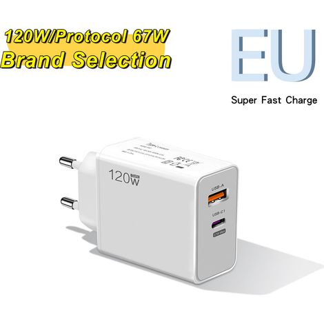 Adaptateur secteur à charge rapide prise européenne, chargeur haute vitesse pour smartphone (1/5)