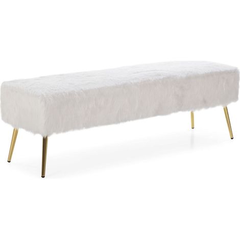 Banc Gloster - Doré, blanc neige (1/2)