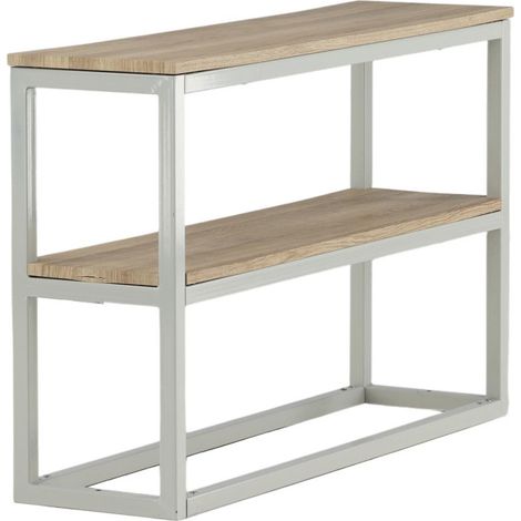 Console Design Double "Rise" 110cm Naturel & Gris (1/5)