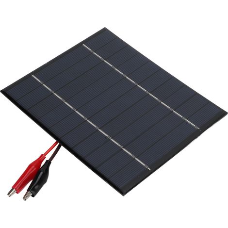 Mini panneau solaire 2.5W 5V polycristallin module DIY cellules solaires époxy + pince tigre (1/5)