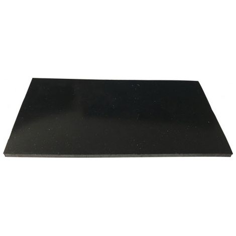 Panneau en caoutchouc B.1.4m L.10m épaisseur.3mm noir EPDM/SBR sans insert de tissu ITES (Par 14)