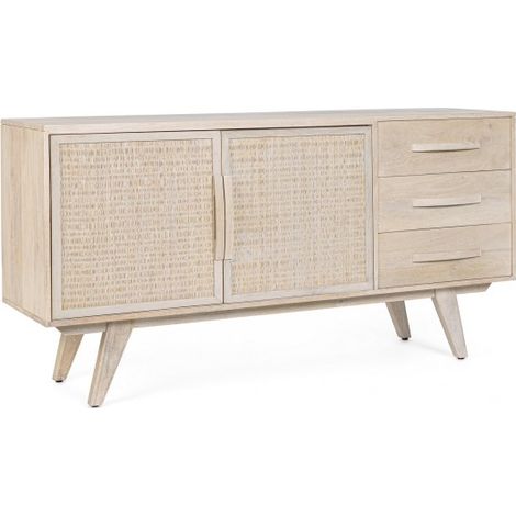 Credenza Legno Marrone Stile Boho da Interno - LENA (1/5)