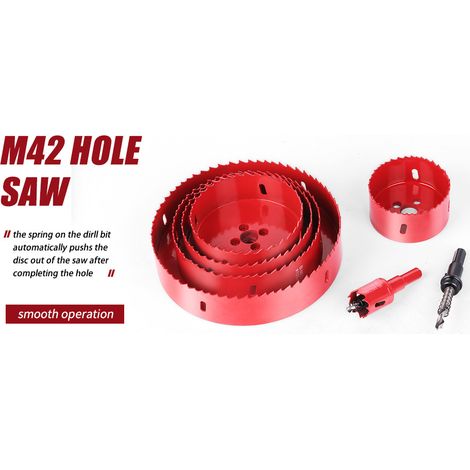 Scie cloche bimétallique M42 150 mm à queue hexagonale, trépan perforateur pour bois, métal et plaque de plâtre, coupe de précision, outil électrique compatible perceuse. (1/5)