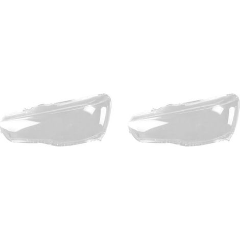 Adecuado para 2 cubiertas de faros delanteros izquierdos/cubiertas de lentes/cubiertas de lentes transparentes para modelos Mitsubishi Lancer EX 2010-2016. (1/4)